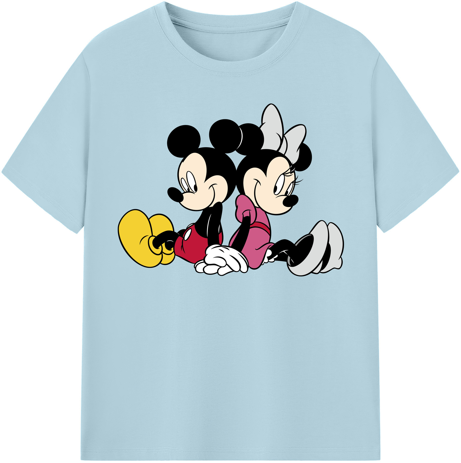（画像用） ミッキーマウス Mickey Mouse 綿100％半袖Tシャツ（フロントプリント）